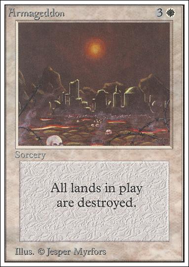 Magic the Gathering: Unlimited (Base Set) card 2 Armageddon