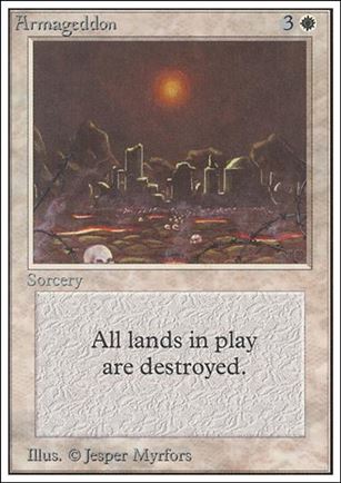Magic the Gathering: Unlimited (Base Set) card 2 Armageddon