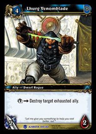 World of Warcraft: Heroes of Azeroth (Base Set) card 199 Lhurg Venomblade
