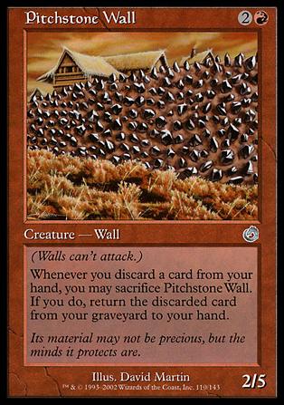 Magic the Gathering: Torment (Base Set) card 110 Pitchstone Wall