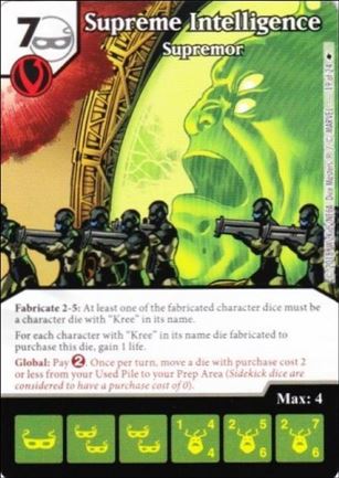 Marvel Dice Master's Kree Invasion Team Pack card 19 Supreme Intelligence - Supremor
