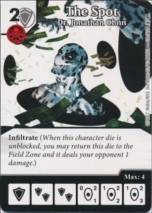 Marvel Dice Masters Guardians of the Galaxy  card 38 The Spot: Dr. Jonathan Ohnn