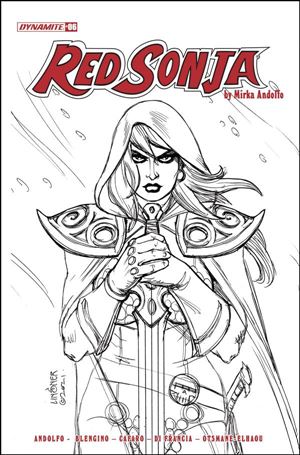 Red Sonja (2021) issue 6-O Joseph Michael Linsner 1:25 Black & White Cover