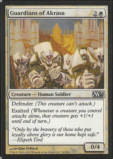 Magic the Gathering: 2013 Core Set (Base Set) card 18-B Guardians of Akrasa (Foil)