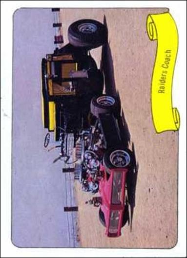 Kustom Cars 1  (Base Set) card 19-B Raiders Coach (Text Back)