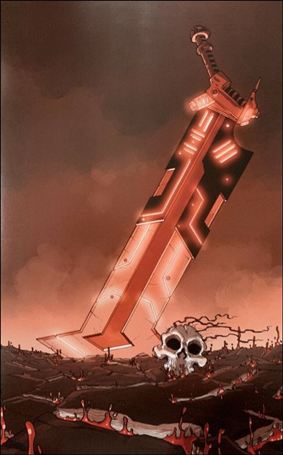Wailing Blade issue 1-E Kickstarter Red Blade Virgin Cover 1/150