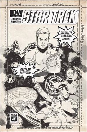Star Trek (2011) issue 50-C Rachael Stott 1:10 Artist's Edition Cover