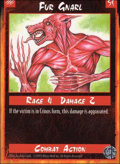 Rage Limited (Base Set) card 96 Fur Gnarl 
