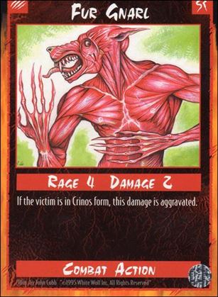 Rage Limited (Base Set) card 96 Fur Gnarl 