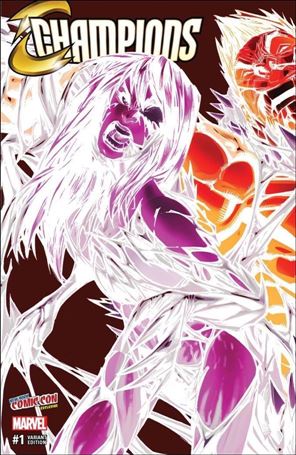 Champions (2016) issue 1-VR Humberto Ramos New York Comic Negative Cover
