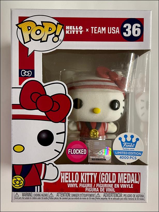 POP! Sanrio figure 36-B Hello Kitty (Gold Metal) Flocked