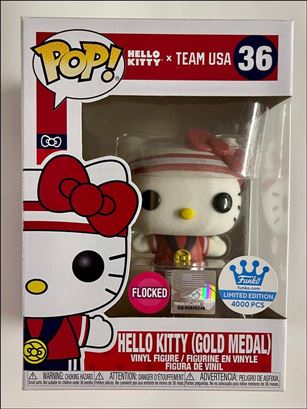 POP! Sanrio figure 36-B Hello Kitty (Gold Metal) Flocked