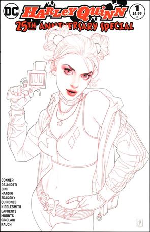 Harley Quinn 25th Anniversary Special issue 1-O Joshua Middleton B/W/Red Jetpack Comics Cover