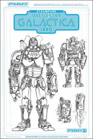 Steampunk Battlestar Galactica: 1880 issue 1-E Sergio Fernandez Davila 1:50 Cylon Concept Cover