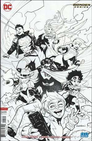 Young Justice (2019) issue 1-B Patrick Gleason Black & White Cover
