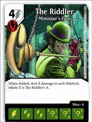 DC Comics Dice Masters World's Finest card 71 The Riddler: Minotaur's Fury