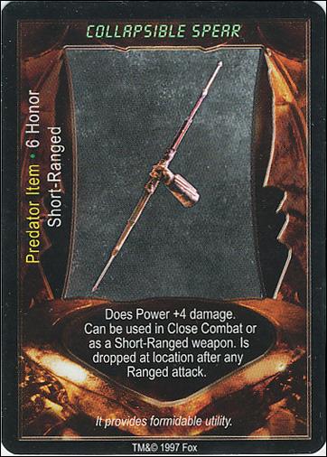 Aliens/Predator (Base Set) card 62 Collapsible Spear