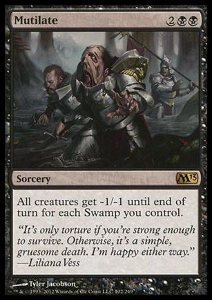 Magic the Gathering: 2013 Core Set (Base Set) card 102 Mutilate