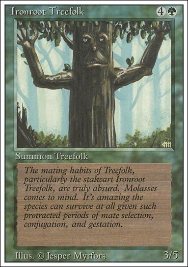 Magic the Gathering: Revised (Base Set) card 204 Ironroot Treefolk