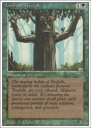 Magic the Gathering: Revised (Base Set) card 204 Ironroot Treefolk