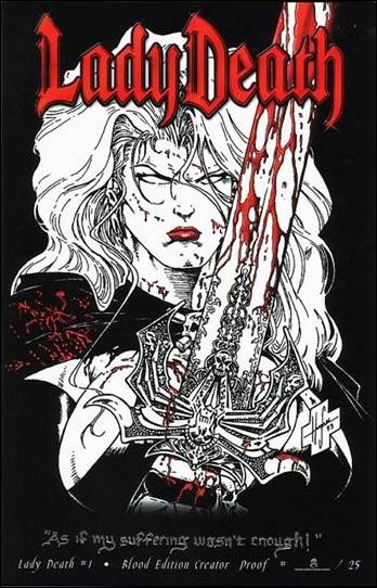 Lady Death (1994) issue 1-CB Blood Edition Creator Proof 1/25