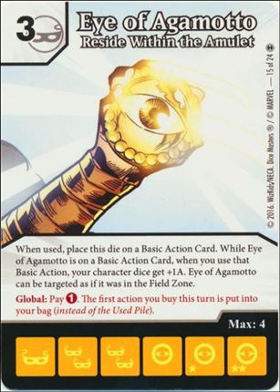 Marvel Dice Masters Doctor Strange card 15 Eye of Agamotto: Reside Within the Amulet 
