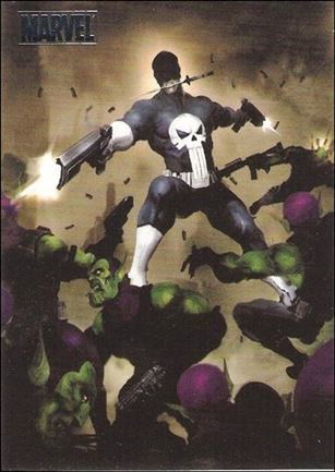Marvel Heroes and Villains (Silver Foil Parallel Base Set) card 69 Punisher vs Skrull