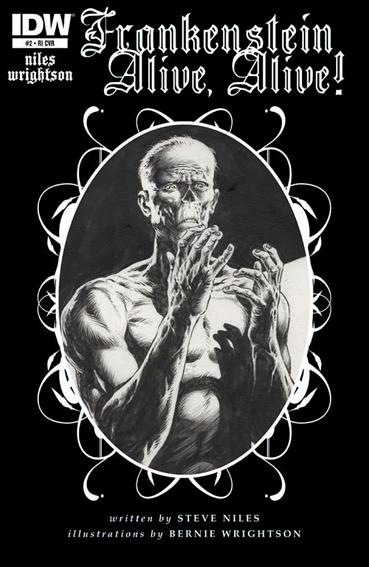 Frankenstein Alive, Alive! issue 2-B 1:10 Black & White Cover