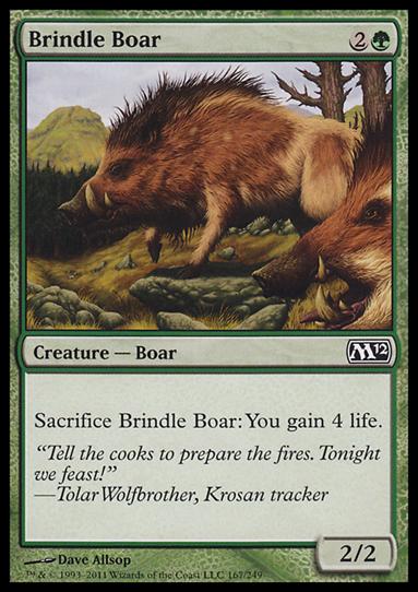 Magic the Gathering: 2012 Core Set (Base Set) card 167 Brindle Boar