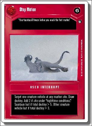 Star Wars: Hoth Revised (Base Set) card 52 Stop Motion