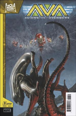 Aliens vs. Avengers issue 3-C Paolo Rivera Cover