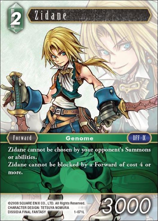 Final Fantasy Trading Card Game: Opus I (Base Set) card 071L Zidane