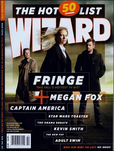 Wizard: The Magazine of Comics, Entertainment and Pop Culture issue 216-B Fringe Cover