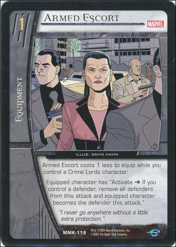 Marvel Knights: VS System (Base Set) card MMK-119 Armed Escort