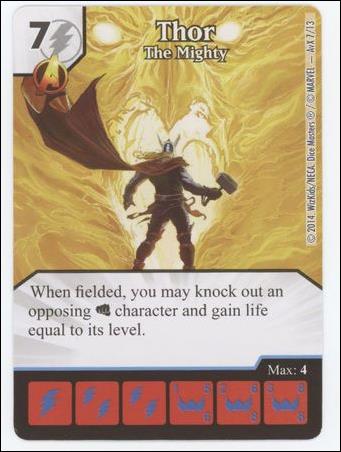 Marvel Dice Masters Avengers vs. X-Men  card AvX 7 Thor: The Mighty