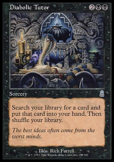 Magic the Gathering: Odyssey (Base Set) card 129 Diabolic Tutor