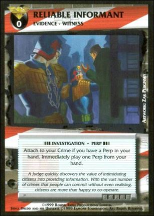 Dredd: The Card Game card 110 Reliable Informant