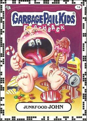 Garbage Pail Kids: Flashback Series 2 (White Border Base Set) card 1a Junkfood John