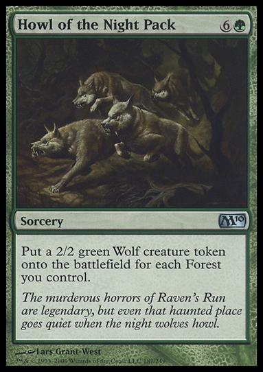 Magic the Gathering: 2010 Core Set (Base Set) card 187 Howl of the Night Pack