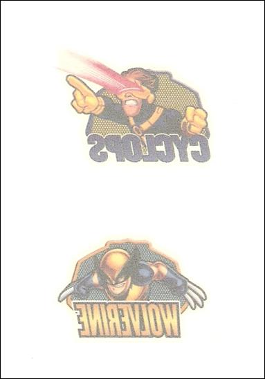 Marvel Super Hero Squad (Temporary Tattoo Subset) card 4 Cyclops / Wolverine