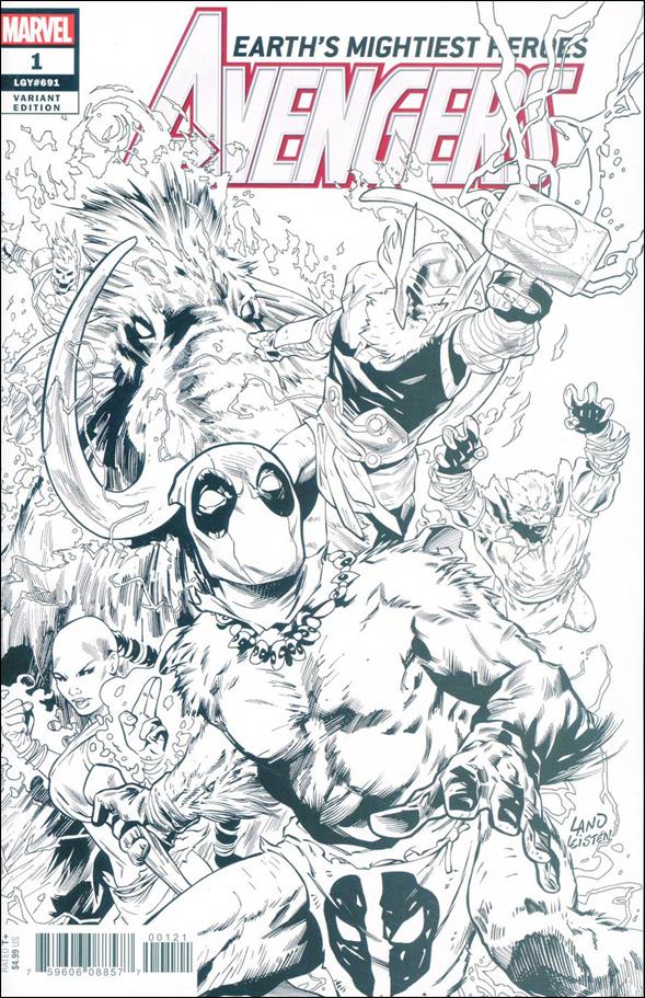 Avengers (2018/07) issue 1-H Greg Land Deadpool Party Sketch Cover 1/Store