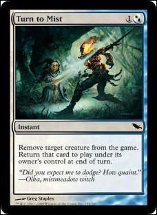 Magic the Gathering: Shadowmoor (Base Set) card 155 Turn to Mist