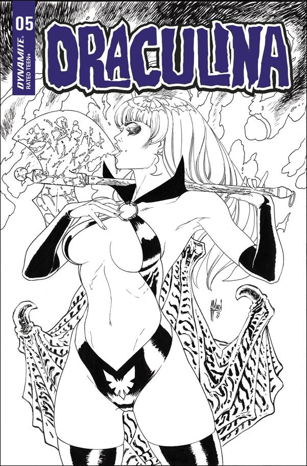 Draculina (2022) issue 5-O Guillem March 1:20 Black & White Cover