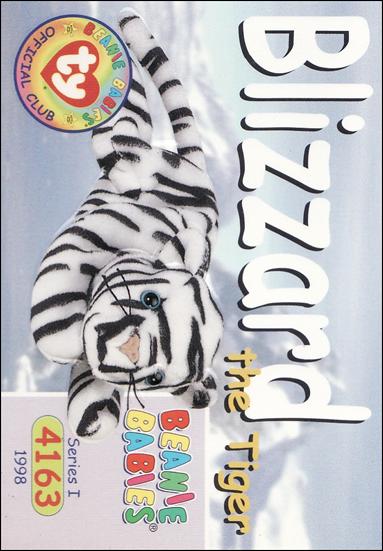 Beanie Babies Series 1 (Base Set) card 54 Blizzard the Tiger