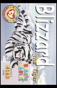 Beanie Babies Series 1 (Base Set) card 54 Blizzard the Tiger