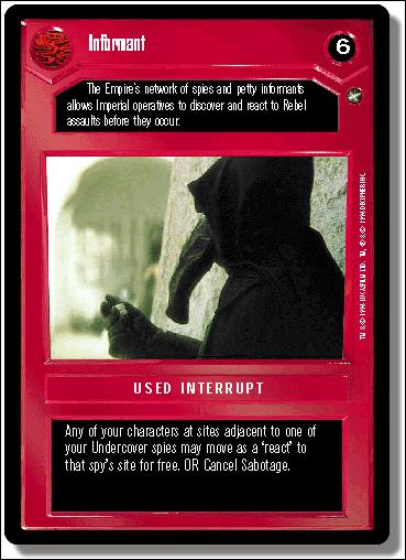 Star Wars: A New Hope Limited (Base Set) card 56 Informant