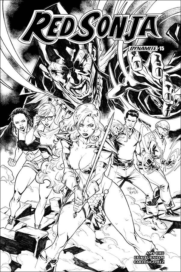 Red Sonja (2017) issue 15-H Carlos Gomez B&W Cover