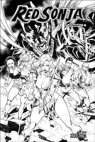 Red Sonja (2017) issue 15-H Carlos Gomez B&W Cover