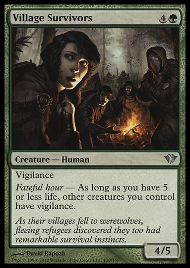 Magic the Gathering: Dark Ascension (Base Set) card 130 Village Survivors