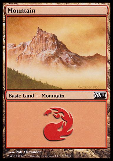Magic the Gathering: 2011 Core Set (Base Set) card 242 Mountain